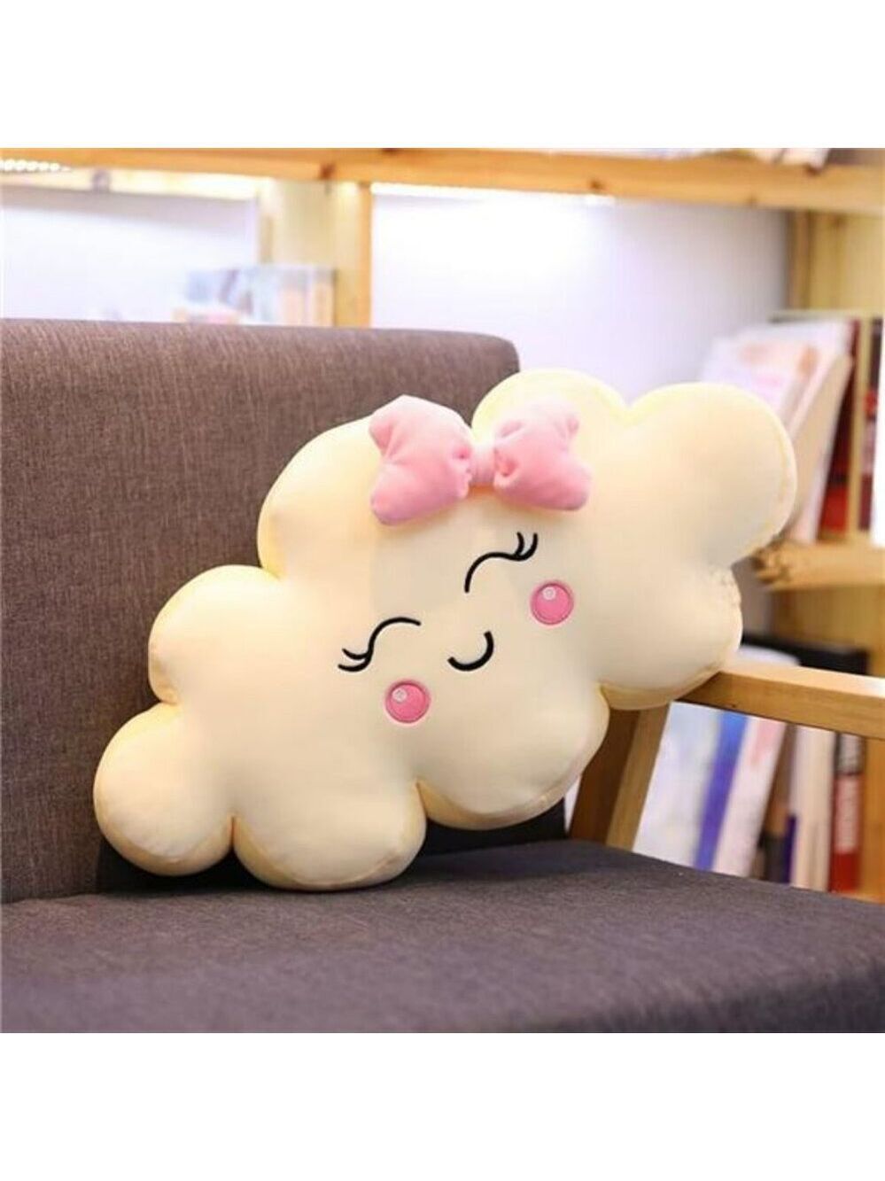 Pink Cloud Shaped Plush Throw Pillow Soft Cushion Decorative Bed Sofa Room Decor
